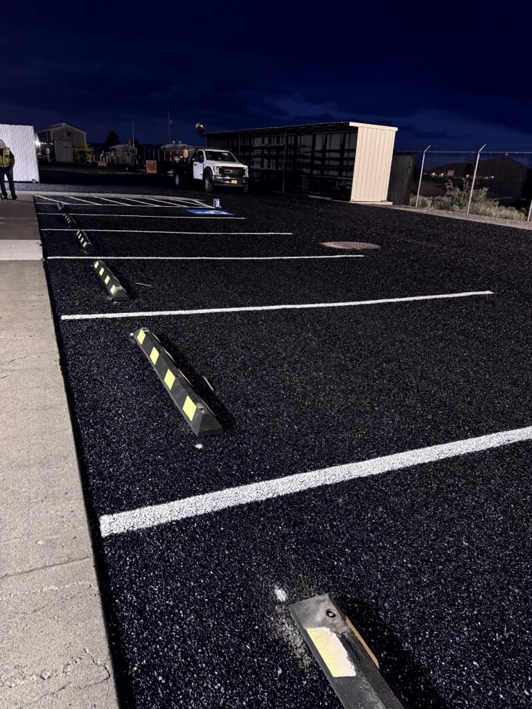Chip Seal parking lot in K-Falls